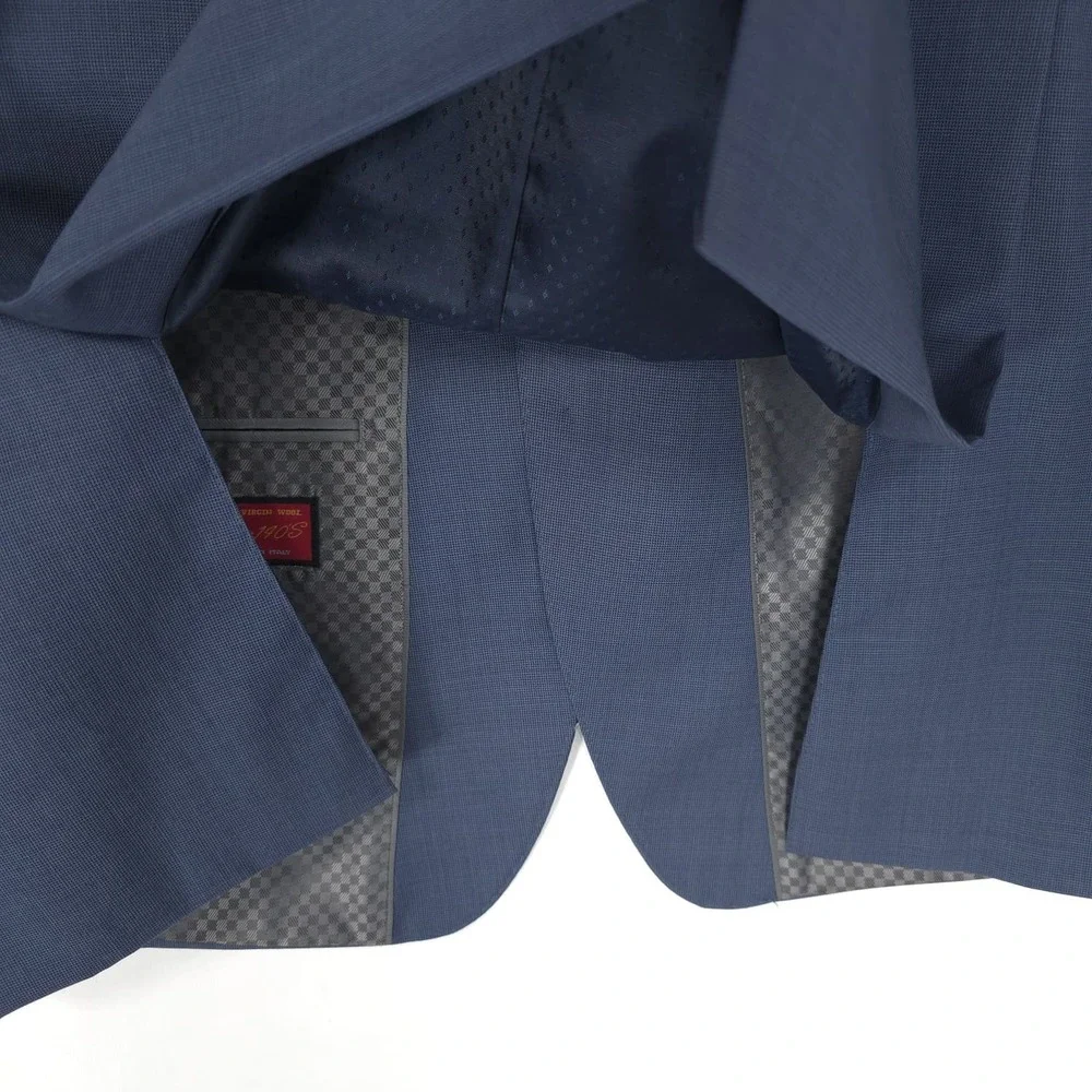 MANTONI Milan Italy Mens Suit Blazer Pants 46L Super 140S 100% Virgin Wool 38x30